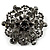 Victorian Corsage Flower Brooch (Black) - view 5