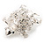 Small Crystal Turtle Brooch (Silver Tone) - view 3