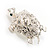 Small Crystal Turtle Brooch (Silver Tone) - view 7