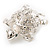 Small Crystal Turtle Brooch (Silver Tone) - view 8