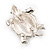 Small Crystal Turtle Brooch (Silver Tone) - view 6