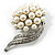 Snow White Faux Pearl Wedding Brooch - view 7