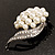 Snow White Faux Pearl Wedding Brooch - view 5