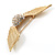 Crystal Heart And Wings Brooch (Gold Tone) - view 7