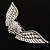 Crystal Heart And Wings Brooch (Silver Tone) - view 8