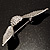 Crystal Heart And Wings Brooch (Silver Tone) - view 5