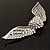 Crystal Heart And Wings Brooch (Silver Tone) - view 2