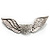 Crystal Heart And Wings Brooch (Silver Tone) - view 3