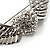 Crystal Heart And Wings Brooch (Silver Tone) - view 4