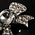 Smart Crystal Bow Brooch (Silver&Clear) - view 6