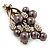 Faux Pearl Floral Brooch (Antique Gold & Brown) - view 4