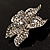 Small Diamante Flower Brooch (Silver Tone) - view 8