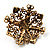 Heiress Crystal Imitation Pearl Brooch (Bronze Tone) - view 4