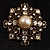 Heiress Crystal Imitation Pearl Brooch (Bronze Tone) - view 2