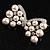 Imitation Pearl Diamante Bow Brooch (Silver Tone) - view 5