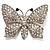 Swarovski Crystal Butterfly Brooch (Silver&Clear)
