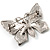 Swarovski Crystal Butterfly Brooch (Silver&Clear) - view 6