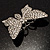 Swarovski Crystal Butterfly Brooch (Silver&Clear) - view 8