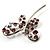 Stylish Crystal Butterfly Brooch - view 7