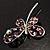 Stylish Crystal Butterfly Brooch - view 5