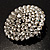Clear Crystal Corsage Brooch (Silver Tone) - view 8