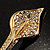 Large Gold Plated Crystal Calla Lily Brooch - view 4
