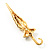 Gold Tone Diamante Umbrella Fashion Brooch - view 7