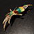 Exotic Multicoloured Enamel Bird Brooch - view 7