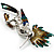 Oversized Exotic Multicoloured Crystal Bird Brooch - view 4