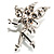 Magical Fairy With Clear Crystal Wings Brooch (Silver Tone) - view 7