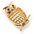 Gold-Tone Wise Filigree Owl Brooch - view 4