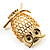 Gold-Tone Wise Filigree Owl Brooch - view 6
