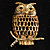 Gold-Tone Wise Filigree Owl Brooch - view 9