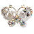 Small CZ Butterfly Brooch (Silver&Icy Clear)