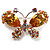 Small CZ Butterfly Brooch (Silver&Pale Citrine)