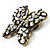 Antique Bronze Diamante Butterfly Brooch - view 3