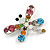 Small Multicoloured Dragonfly Brooch (Silver Tone) - view 2