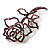 Luxurious Large Swarovski Crystal Rose Brooch (Silver&Pink) - view 3