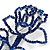 Luxurious Large Swarovski Crystal Rose Brooch (Silver Tone & Sapphire Blue Colour) - view 5