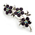 Crystal Floral Brooch (Silver&Lilac) - view 3