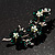 Crystal Floral Brooch (Silver&Emerald Green) - view 3