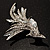 Sparkling Crystal Fire-Bird Brooch (Silver Tone) - view 4