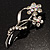 Pretty Diamante Icy Clear Daisy Brooch - view 4