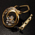 Swirl Crystal Scarf Pin/ Brooch (Gold Tone) - view 7