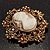 Heiress Filigree 'Cameo' Brooch (Antique Gold) - view 4