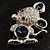 Cute Tiny CZ Crystal Mouse Brooch Pin (Silver Tone) - view 2