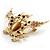 Stunning Crystal Owl Brooch (Gold Tone) - view 6
