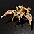 Stunning Crystal Owl Brooch (Gold Tone) - view 9