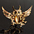 Stunning Crystal Owl Brooch (Gold Tone) - view 3