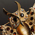 Stunning Crystal Owl Brooch (Gold Tone) - view 5